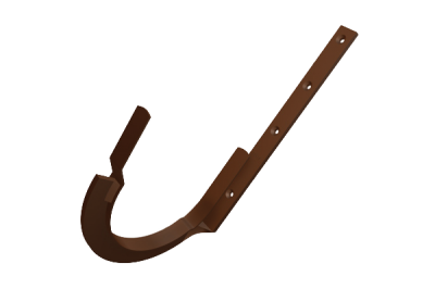 Детальное фото крюк полукруглого желоба 333/28x7 мм, алюминий, коричневый, prefa